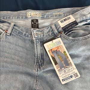 Rewash Blue Straight Jeans Soft Denim